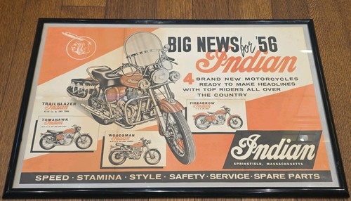 Antique 1956 indian motorcycle - antique,