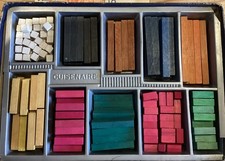 Cuisenaire Vintage Wooden Counting Rods ( Diennes equipment)