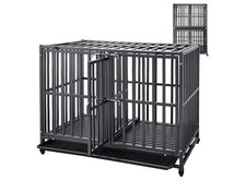 38-42" Stackable Dog Cage Puppy Pet Crate Carrier Divider-Heavy Duty Kennels XXL