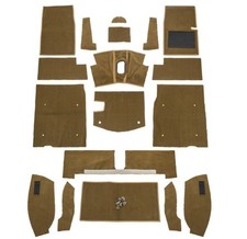 AUSTIN HEALEY SPRITE MG MIDGET CARPET SET. RHD. HONEY TAN. 1967-74.