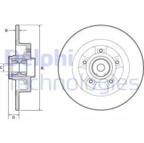 Brake disc solid - 2x,