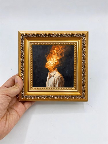 Hand painted flame figure - flame,