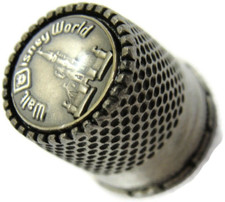 Walt Disney World Pewter Metal Thimble Vintage Small
