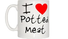 Love heart potted meat mug - love,