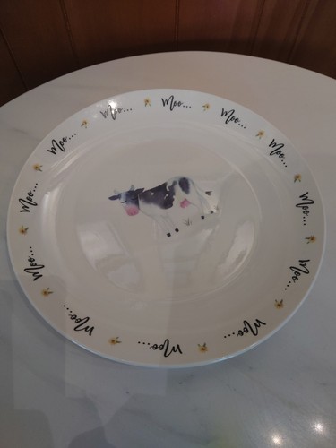 Adults cow dinner plate on - dinner, by