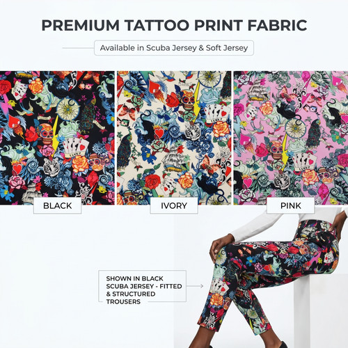 Tattoo print jersey - print,
