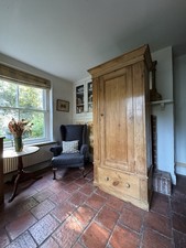 Antique Victorian Stripped Pine Hall Storage Larder Linen Cupboard Wardrobe