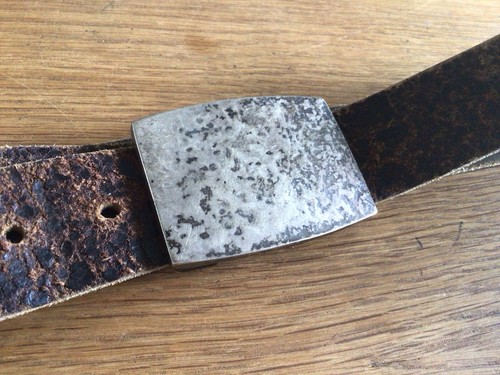 Vintage brown leather belt - vintage,
