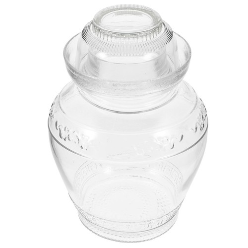 Glass pickle jar - glass, large