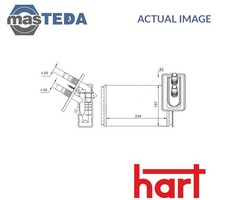 605 540 HEATER RADIATOR EXCHANGER LHD ONLY HART FOR NISSAN KUBISTAR