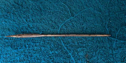 Vintage leather workers needle - leather,