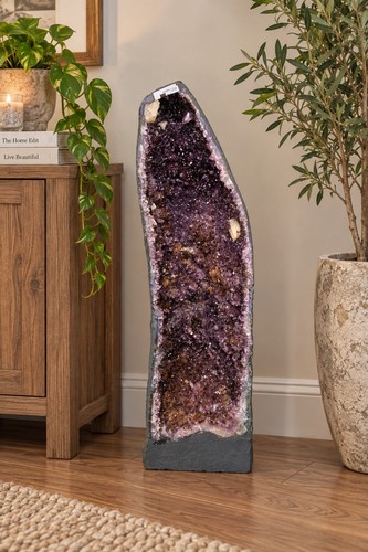 Tall amethyst crystal geode - tall,