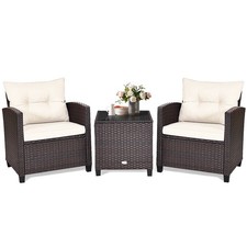 3PCS Patio Rattan Furniture