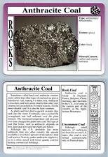 Anthracite Coal #16.01 - Rocks - Treasures Of The Earth Grolier Card