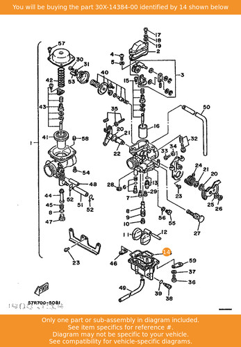 Yamaha gasket float - float, chamber