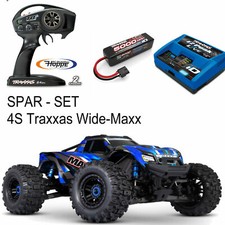 Traxxas Wide Maxx Monster Truck Blue + 4S 5000 mAh Battery + Charger RTR