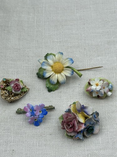 Vintage porcelain flower - vintage,
