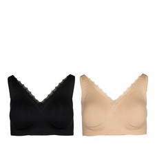 Rhonda Shear Gel Bra with Lace Detail 2 Pack Size Medium