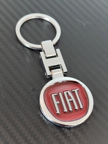 Fiat hinged keyrings chrome - fiat,