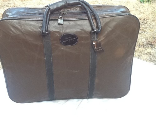 Vintage genuine leather travel - vintage,