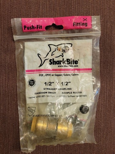 Sharkbite x - 1/2, "x