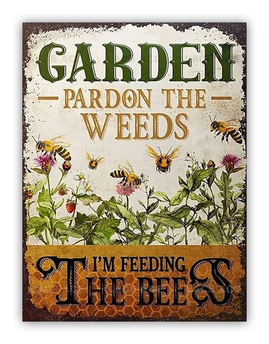 Funny garden metal sign - metal,