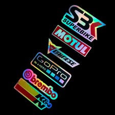 Laser rainbow motorcycle - rainbow, side