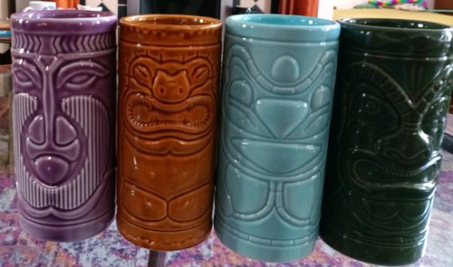 Tiki mug set ceramic - tiki,