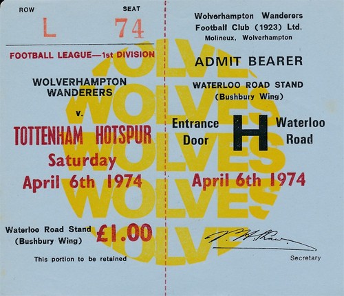 Ticket wolves tottenham - wolves, v