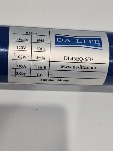 Lite tubular motor assembly - da-lite,