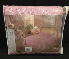 Vintage Bedspread by Minette Made in USA “Dresden Rose” Full Sz, NOS; NEW IN PKG