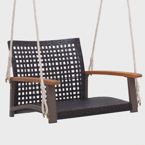 Rattan porch swing - swing, chair