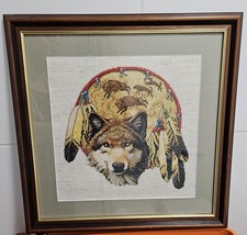 Wolf Cross Stitch Framed &