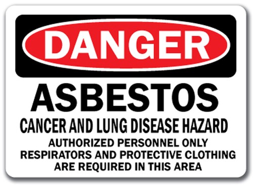 Danger sign asbestos disease - sign,