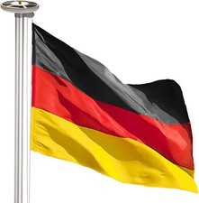 Flag Pole Kit Aluminium 20 FT / 13 FT with Solar Light and Germany Flag 3x5 FT