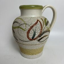 Vintage Retro Langley Pottery Stoneware Textured Vase Jug 7”