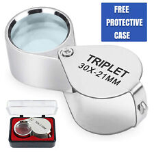 30x21mm Jewelers Eye Loupe Magnifying Glass - Pocket Magnifier for Jewelry