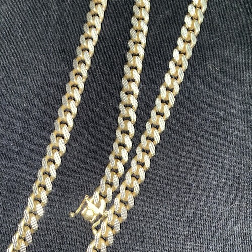 Mens two tone cuban link - two,