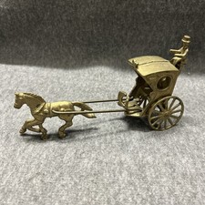Vtg Large Solid Brass Horse