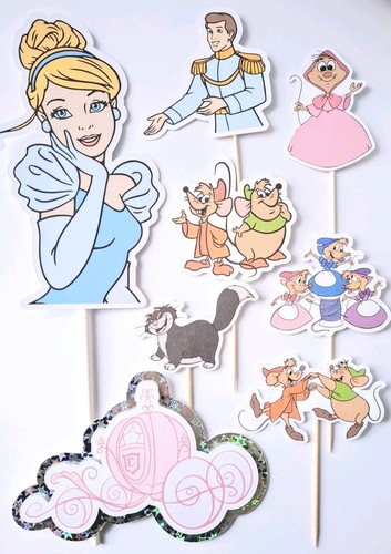 Cinderella cake topper charm - &,