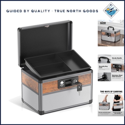 Portable lock box with hinged - lock,