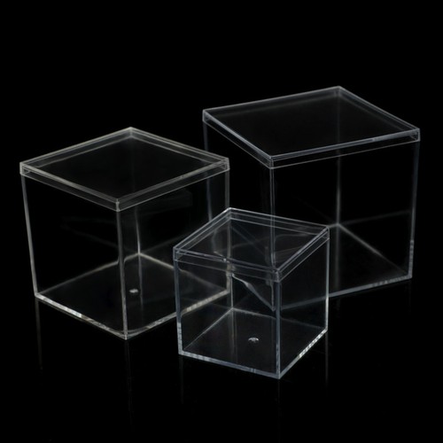 2pcs clear acrylic - clear, box