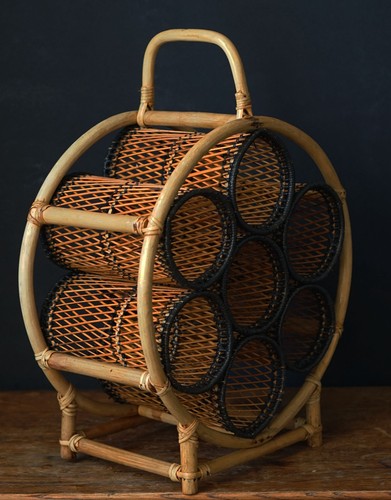 Vintage 1970 wicker bamboo - 1970's,