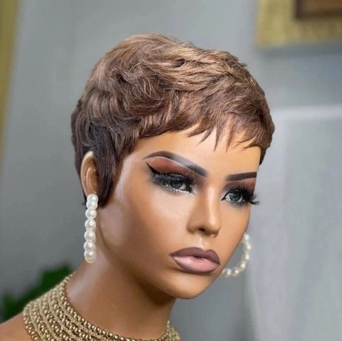Brown pixie cut wig - pixie, hair
