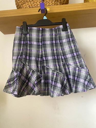 Hefi plaid mini skirt - plaid, black