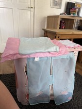 Doll Bed & Wardrobe In Pink