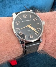 Montblanc TimeWalker Automatic watch 7070 with original leather strap working.