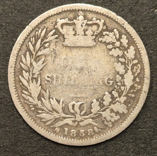 1858 one shilling queen - one,