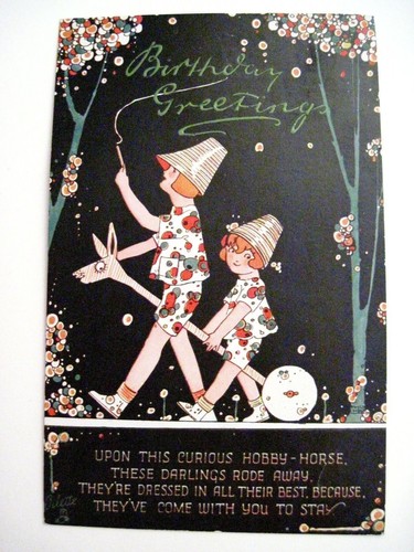 Vintage tuck postcard happy - "tuck",