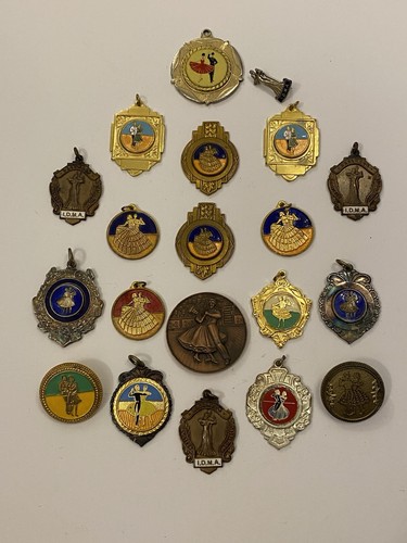 Vintage ballroom dance medals